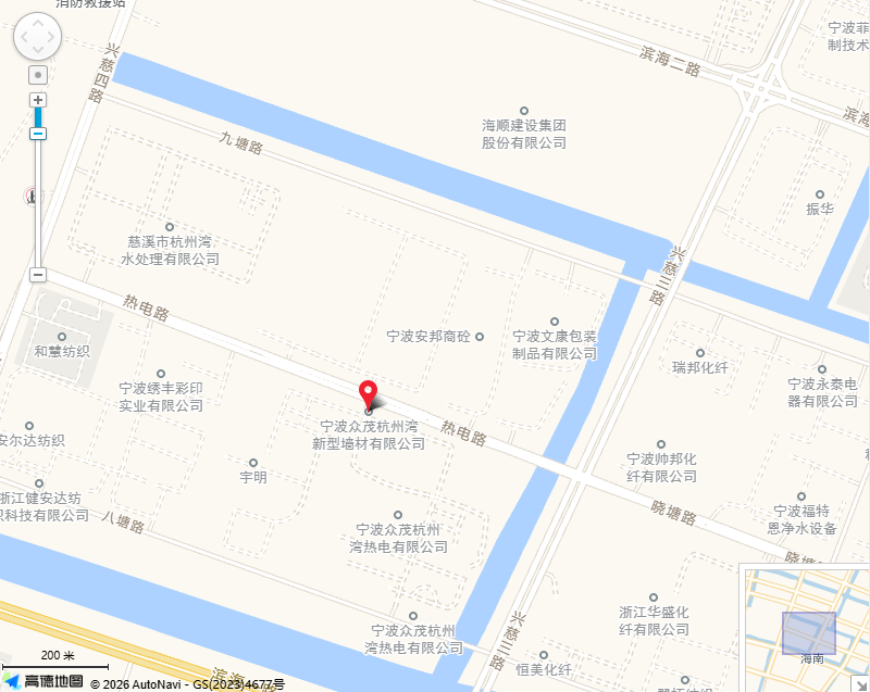 宁波众茂杭州湾新型墙材有限公司高德地图导航位置